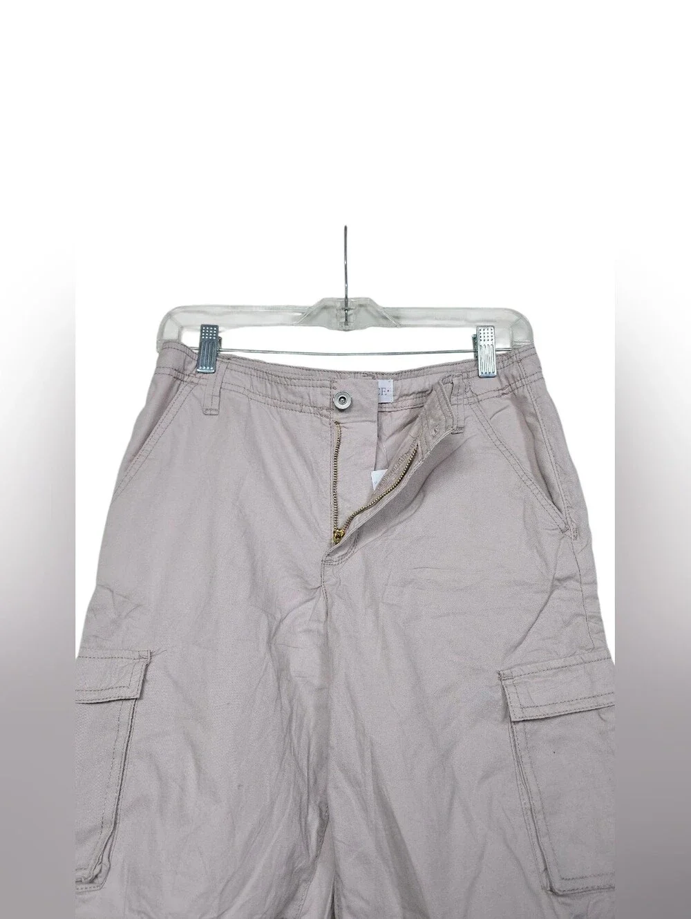 NWT The Childrens Place Girls Utility Cargo Shorts Size 14 Timid Pink Adjustable